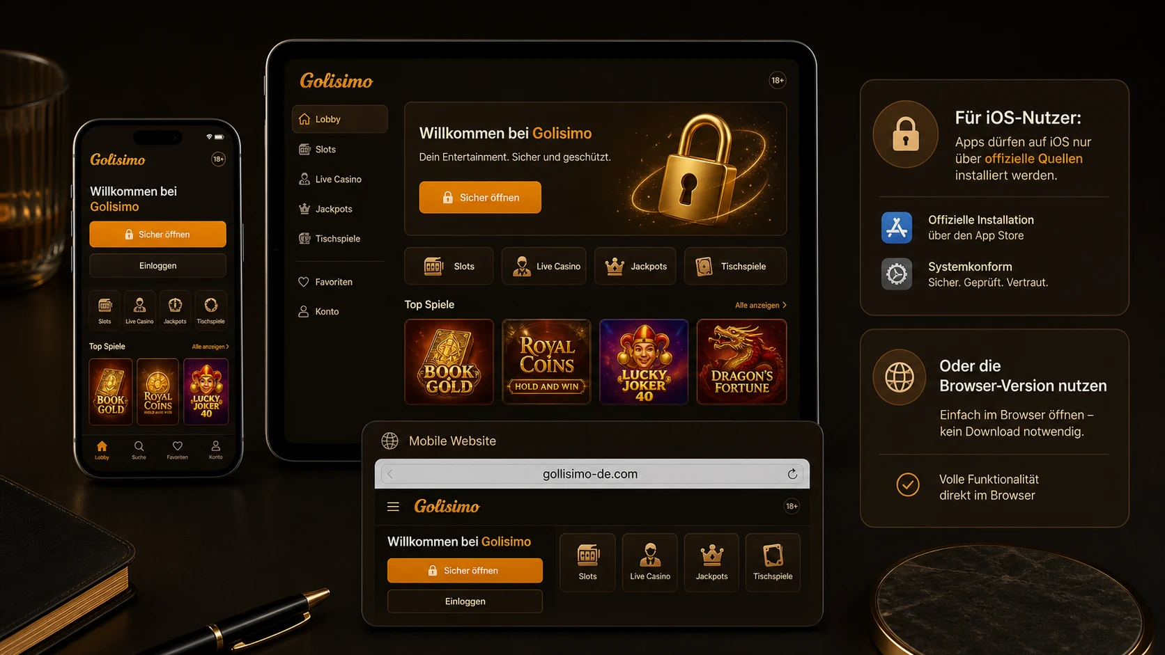 Golisimo iOS App für iPhone und iPad