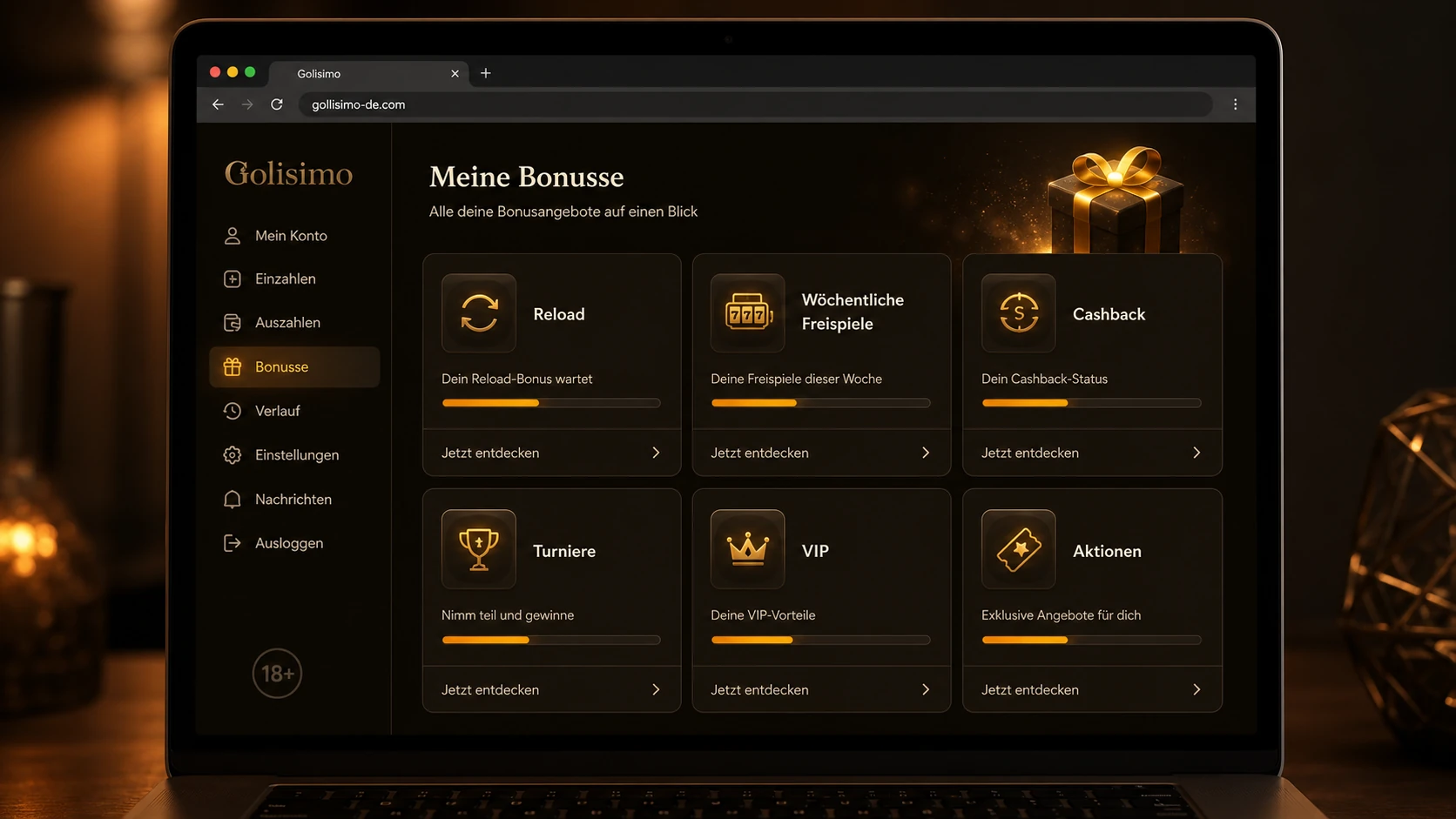 Golisimo Aktionen für bestehende Spieler