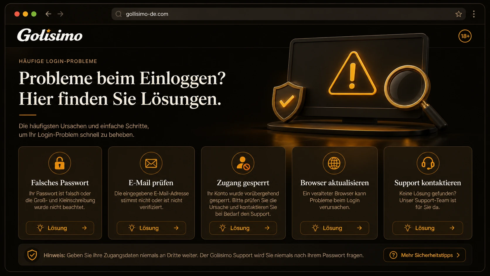 Häufige Login-Probleme und Lösungen